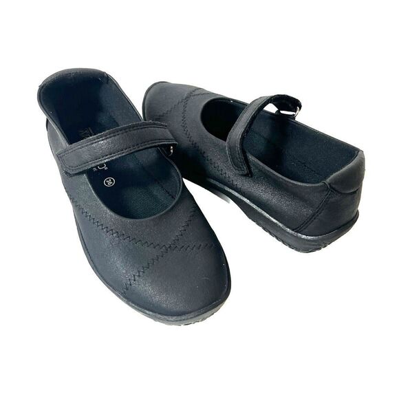 Arcopedico Womens EU 36 US 5.5 Comfort Casual Black Mary Jane Fabric Flats Shoes - Picture 3 of 10